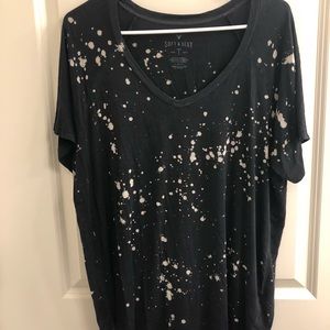 American Eagle Soft & Sexy Black & White Splatter